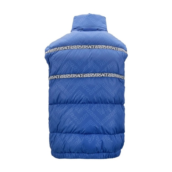 Versace Men’s La Greca medusa logo monogram convertible puffer vest coat NEW - Picture 3 of 12